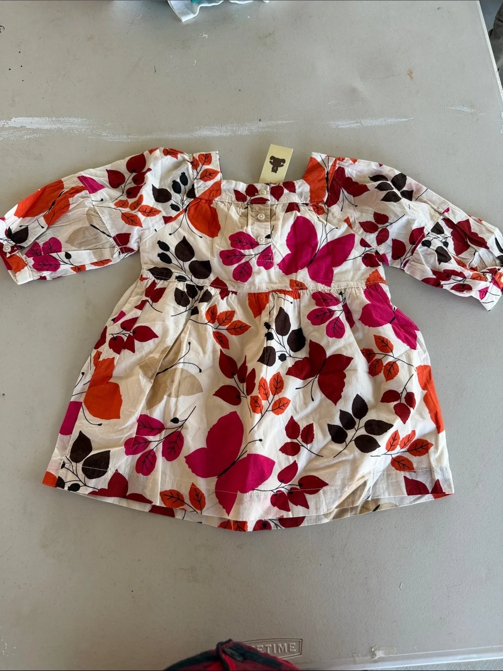 NWT BabyGAP Fall Butterfly And Leaves Square Neck Dress